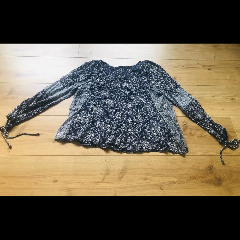 Printed Peasant/Boho Blouse